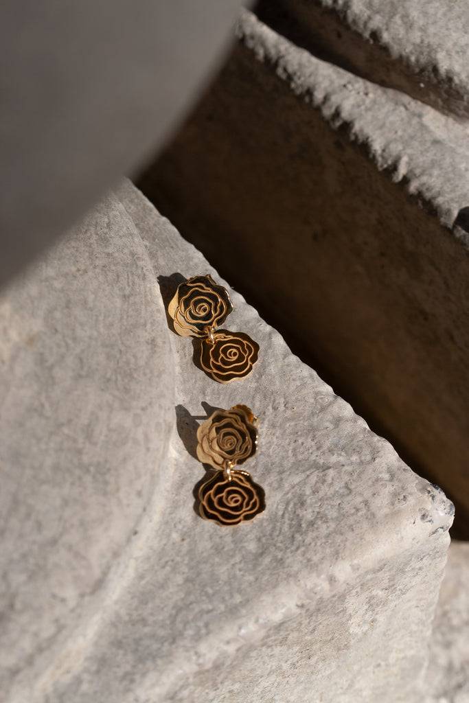 JUKSEREI ROSE DUO EARRINGS Online