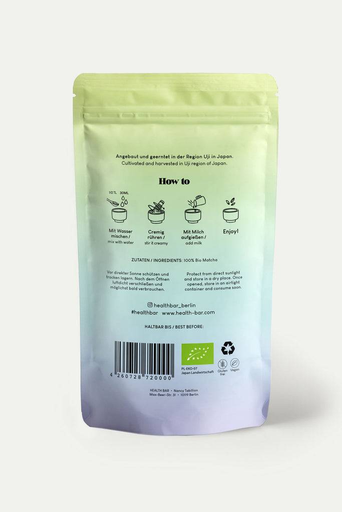 JUKSEREI HEALTH BAR · ORGANIC MATCHA TEA 50G Outlet