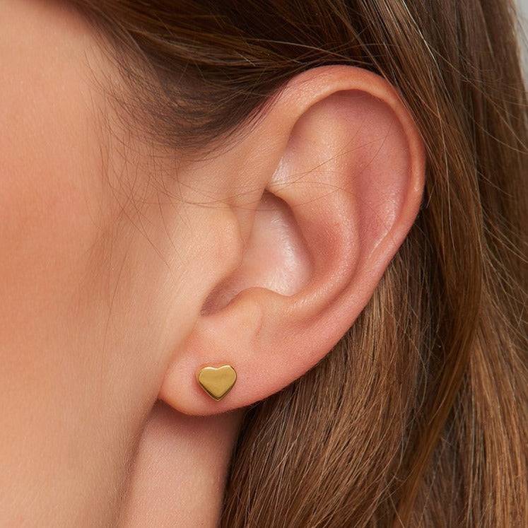 Mosuo Jewellery Herz Gold Ohrringe - Vermeil im Angebot