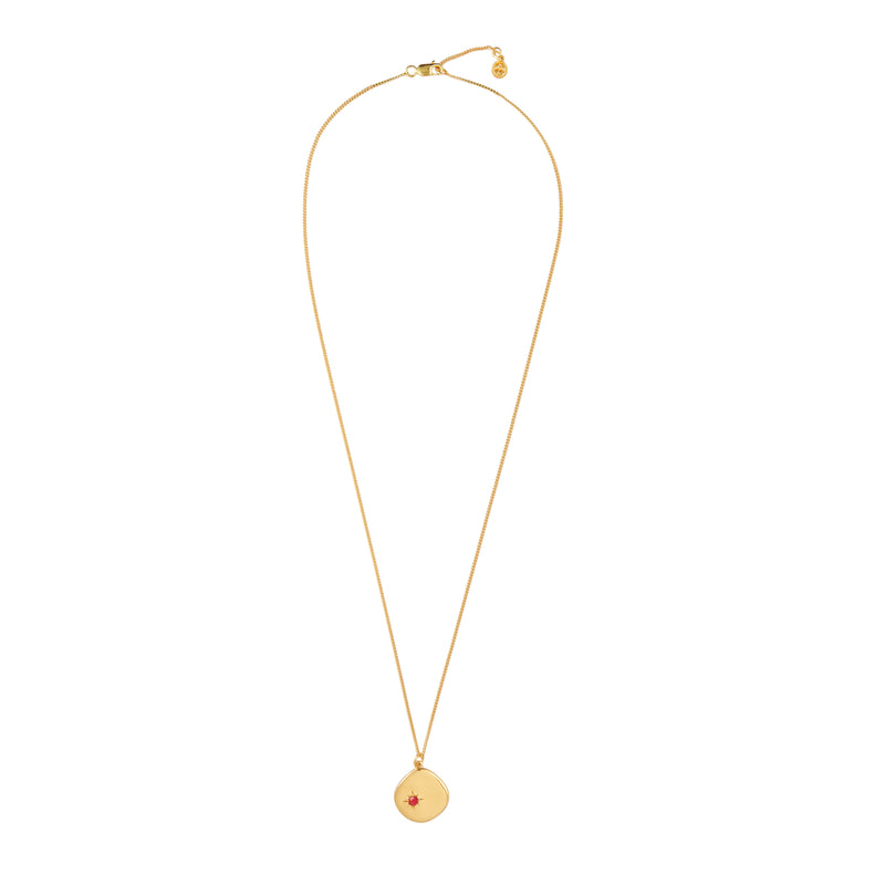 Mosuo Jewellery Geburtsstein Halskette Juli - Vermeil & Rubin Hotsell