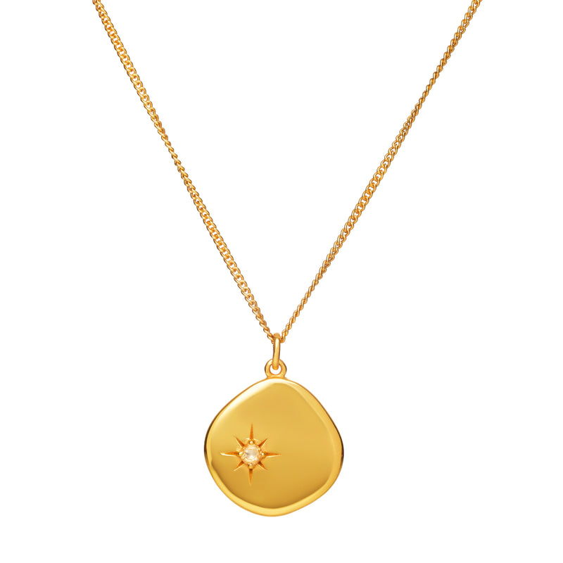 Mosuo Jewellery Geburtsstein Halskette November - Vermeil & Citrin