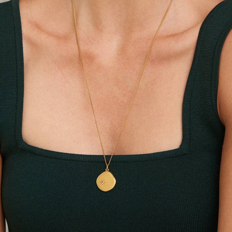Mosuo Jewellery Geburtsstein Halskette November - Vermeil & Citrin Fabrikverkauf