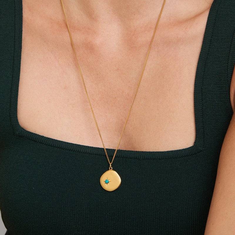 Mosuo Jewellery Geburtsstein Halskette Dezember - Vermeil & Türkis Meist gekauft