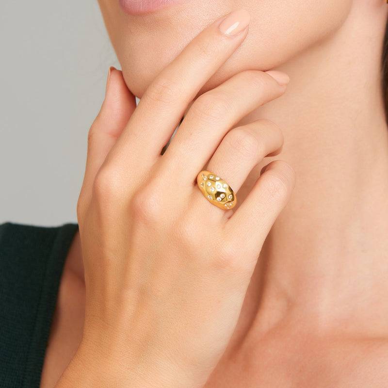 Mosuo Jewellery Sternenhimmel Topas Ring - Vermeil Blitzverkäufe