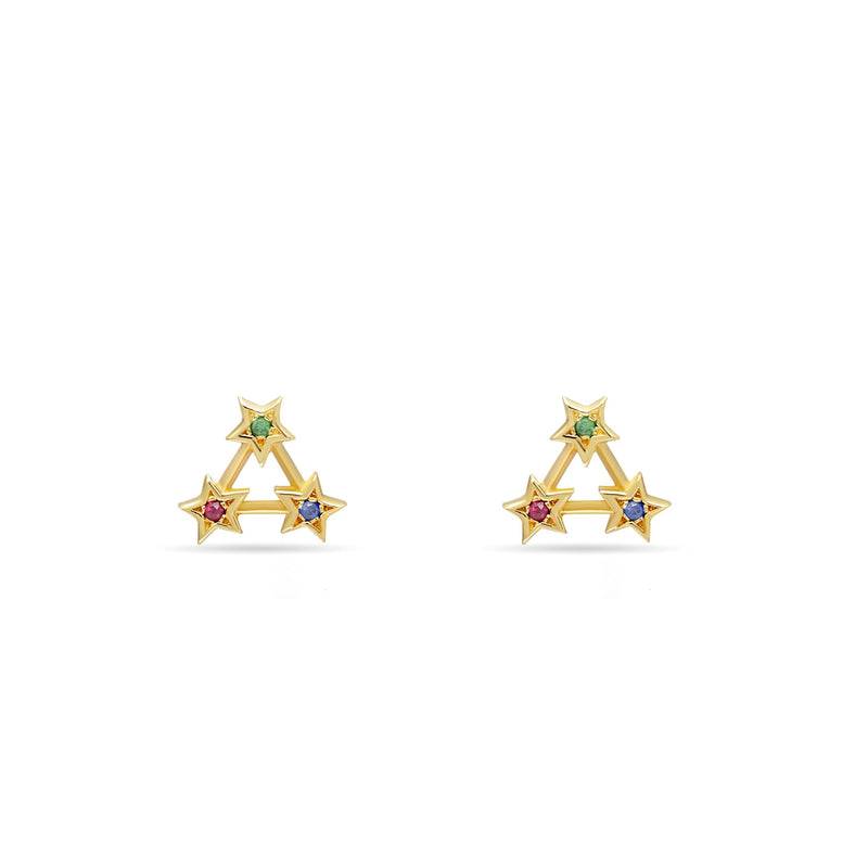 Mosuo Jewellery Regenbogen Stern Ohrstecker