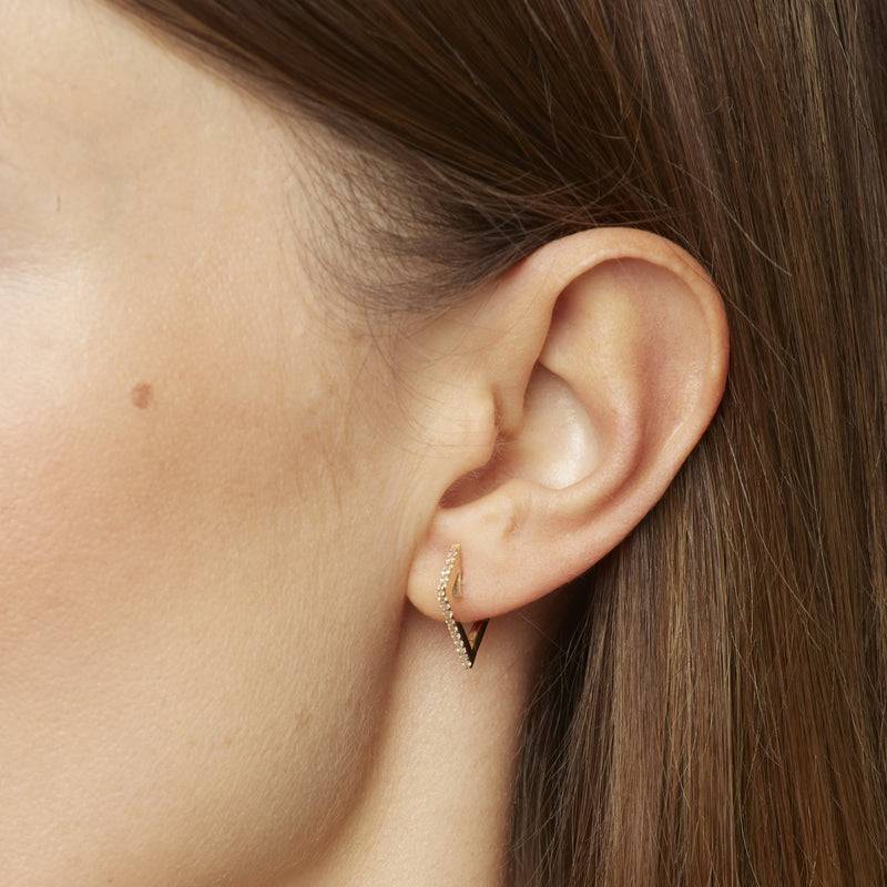 Mosuo Jewellery Eckige Diamant Creolen Outlet