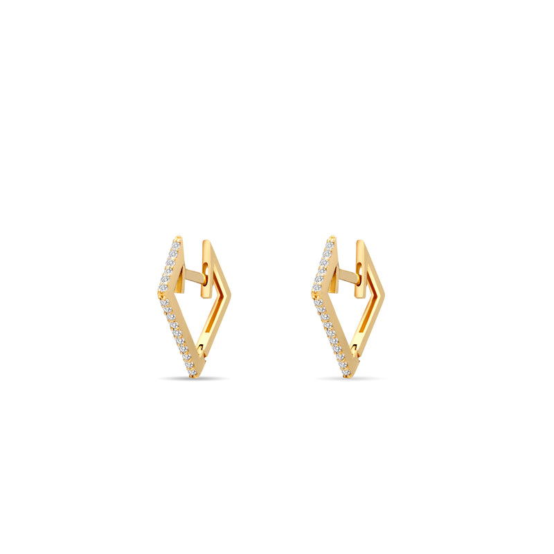 Mosuo Jewellery Eckige Diamant Creolen
