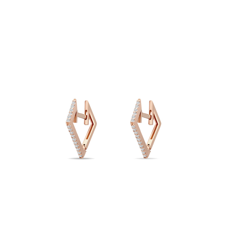 Mosuo Jewellery Eckige Diamant Creolen Auslauf