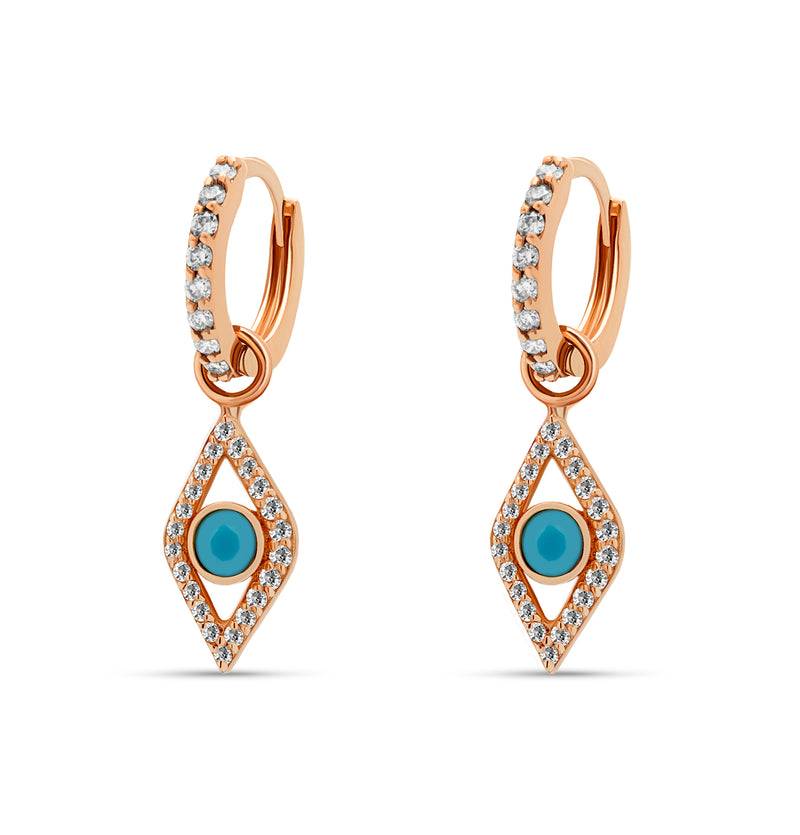 Mosuo Jewellery Mini Diamant Creole mit Nazar Auge Hotsell