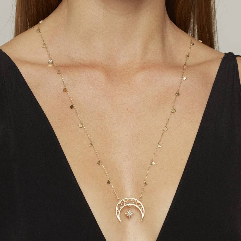 Mosuo Jewellery Diamant Mond & Stern Halskette Hotsell