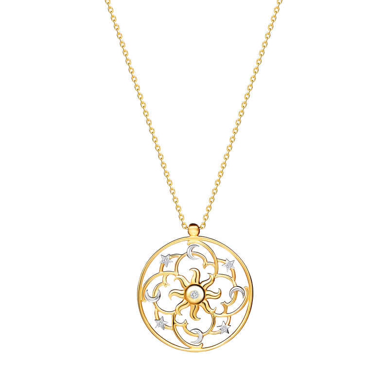 Mosuo Jewellery Himmels Anhängerkette mit Diamanten
