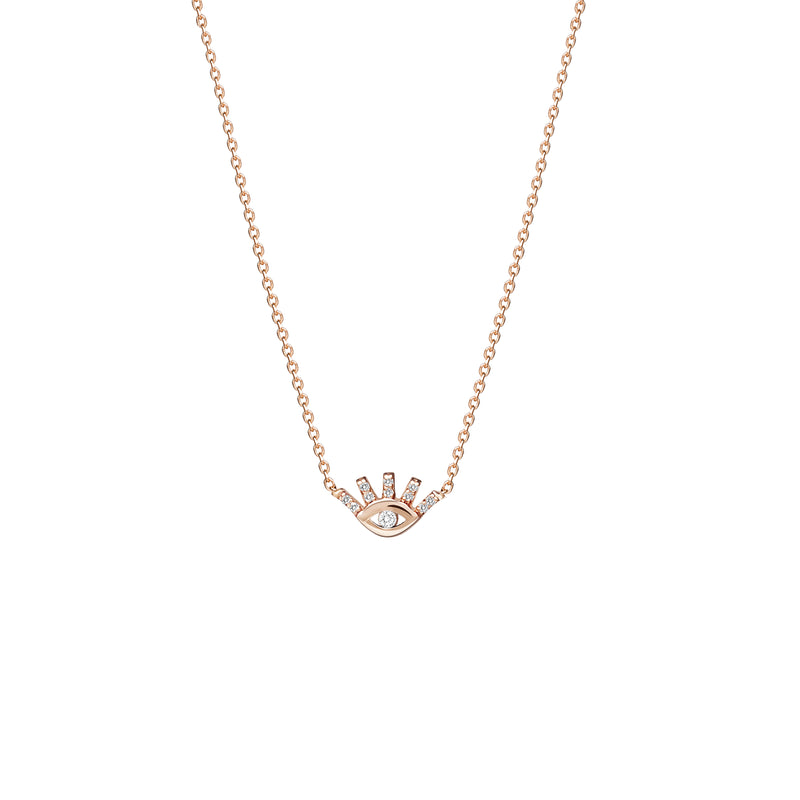 Mosuo Jewellery Evil Eye Diamant Halskette im Angebot