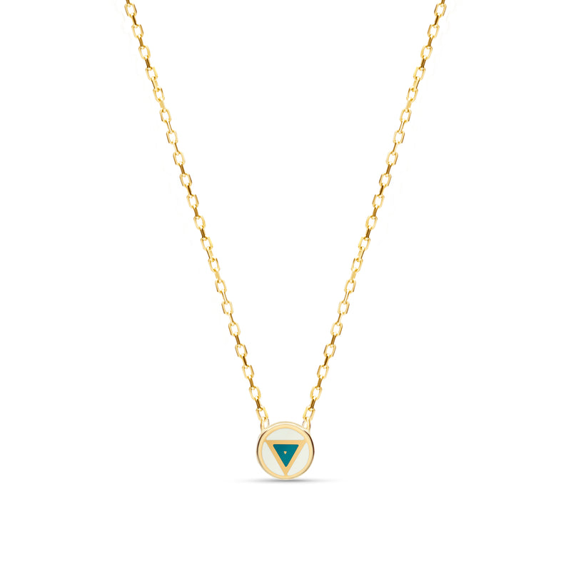 Mosuo Jewellery Emaille Dreieck Halskette