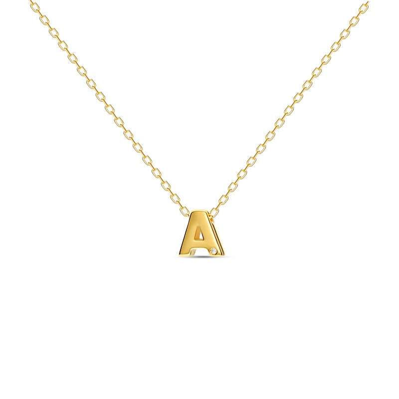 Mosuo Jewellery Diamant Buchstaben Halskette “A” - Vermeil Blitzverkäufe