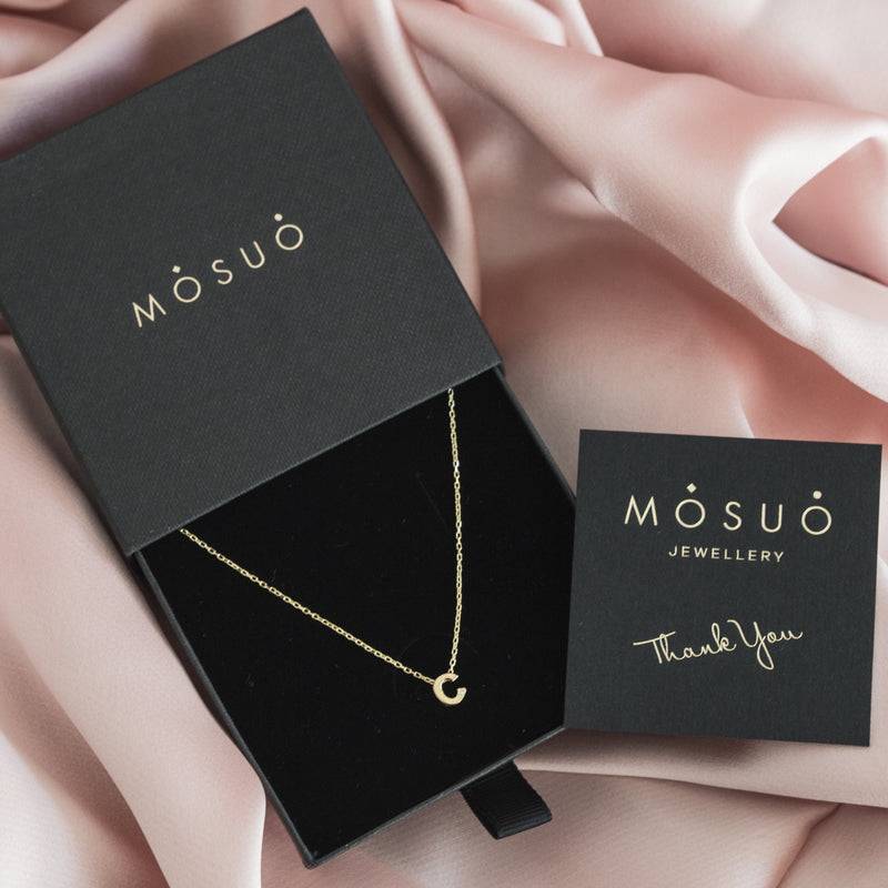 Mosuo Jewellery Diamant Buchstaben Halskette “C” - Vermeil Outlet