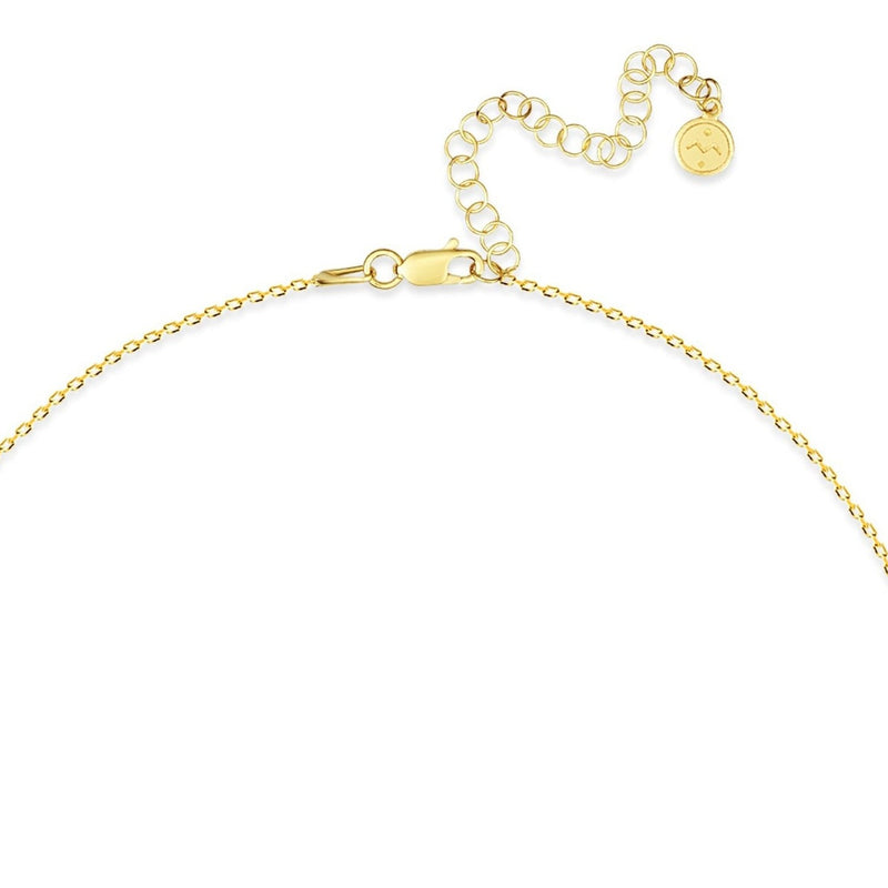 Mosuo Jewellery Diamant Buchstaben Halskette “D” - Vermeil Auslauf