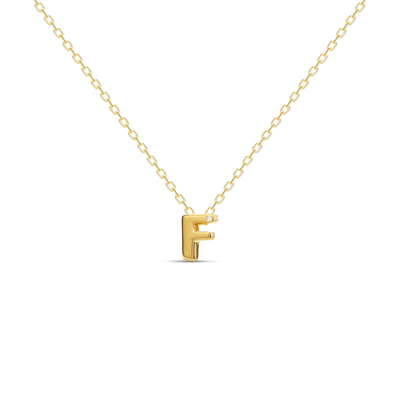 Mosuo Jewellery Diamant Buchstaben Halskette “F” - Vermeil Angebote