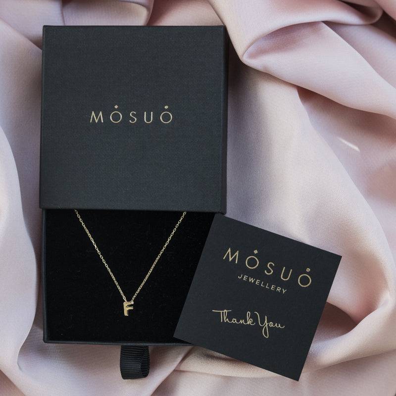 Mosuo Jewellery Diamant Buchstaben Halskette “F” - Vermeil Angebote