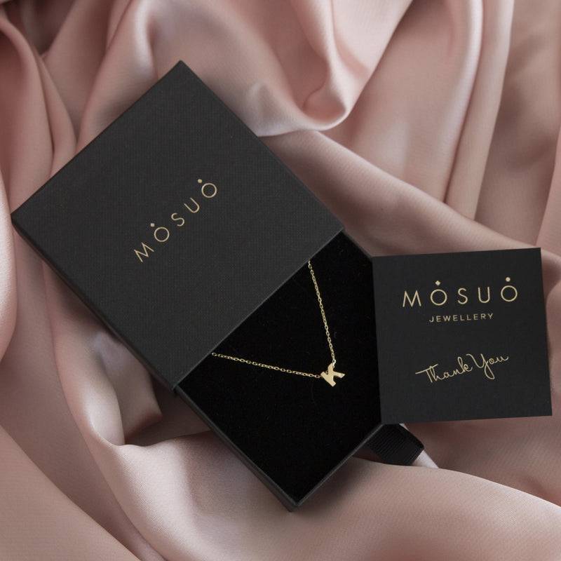 Mosuo Jewellery Diamant Buchstaben Halskette “K” - Vermeil Fabrikverkauf