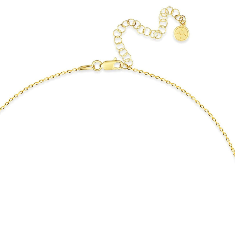 Mosuo Jewellery Diamant Buchstaben Halskette “N” - Vermeil Online