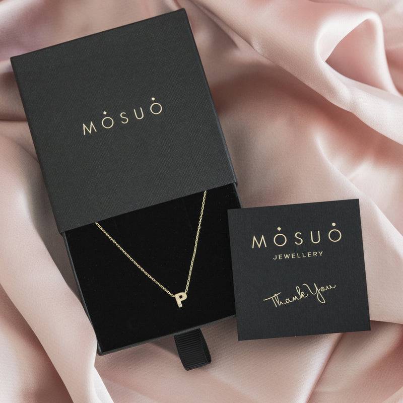 Mosuo Jewellery Diamant Buchstaben Halskette “P” - Vermeil Auslauf