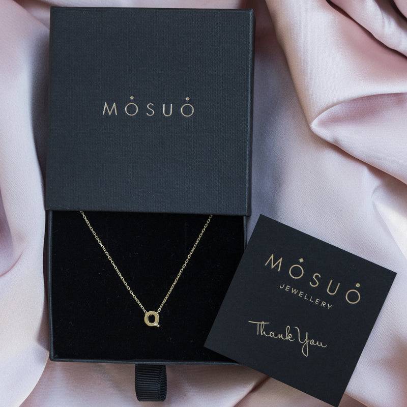 Mosuo Jewellery Diamant Buchstaben Halskette “Q” - Vermeil Rabatt
