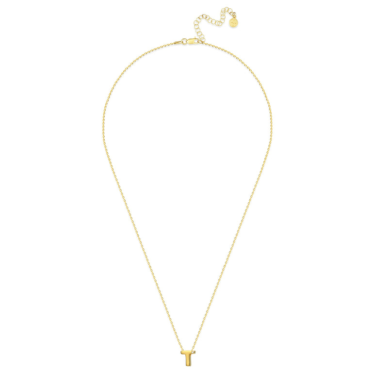 Mosuo Jewellery Diamant Buchstaben Halskette “T”- Vermeil im Angebot