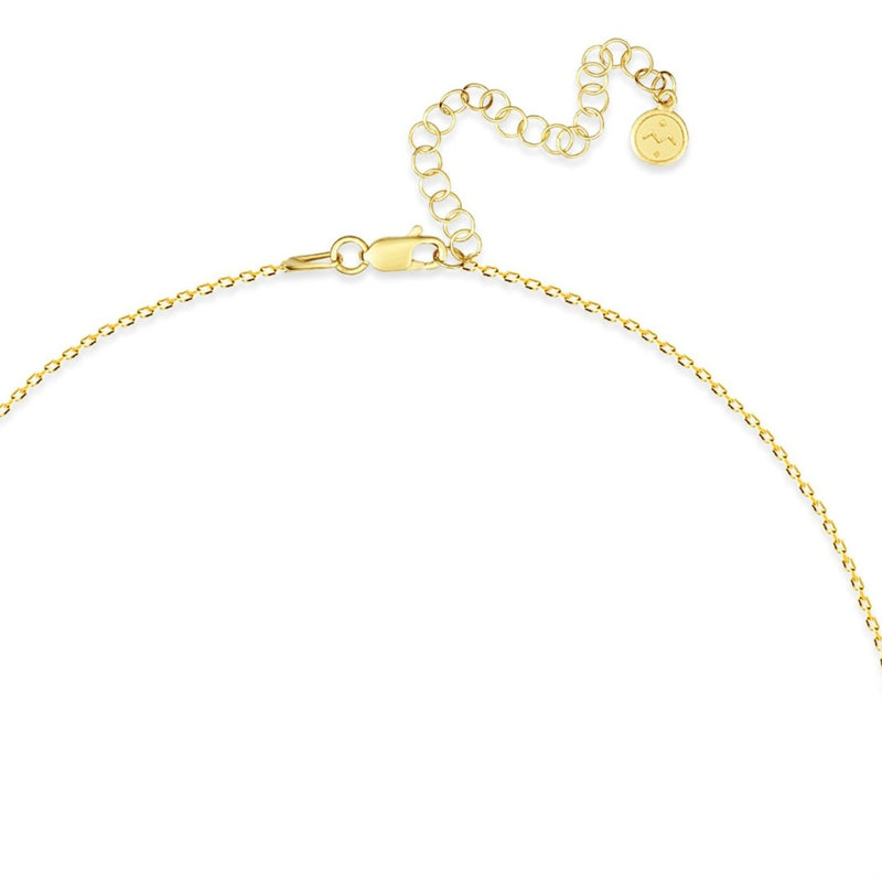 Mosuo Jewellery Diamant Buchstaben Halskette “T”- Vermeil im Angebot