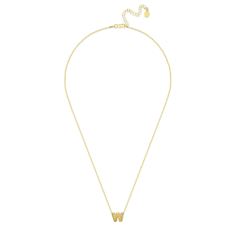 Mosuo Jewellery Diamant Buchstaben Halskette “W”- Vermeil Hotsell