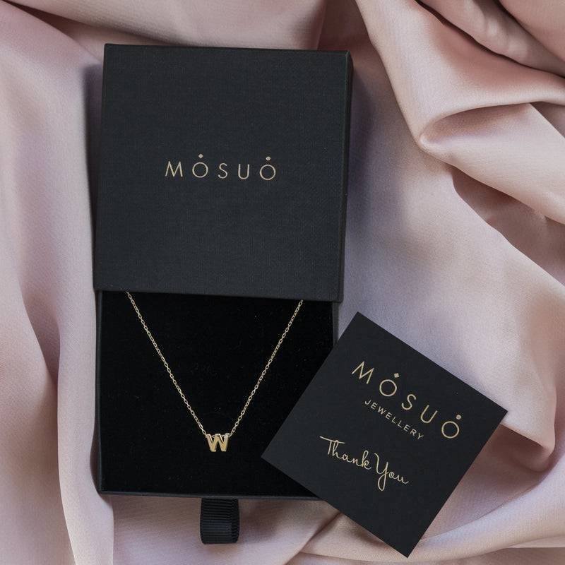 Mosuo Jewellery Diamant Buchstaben Halskette “W”- Vermeil Hotsell