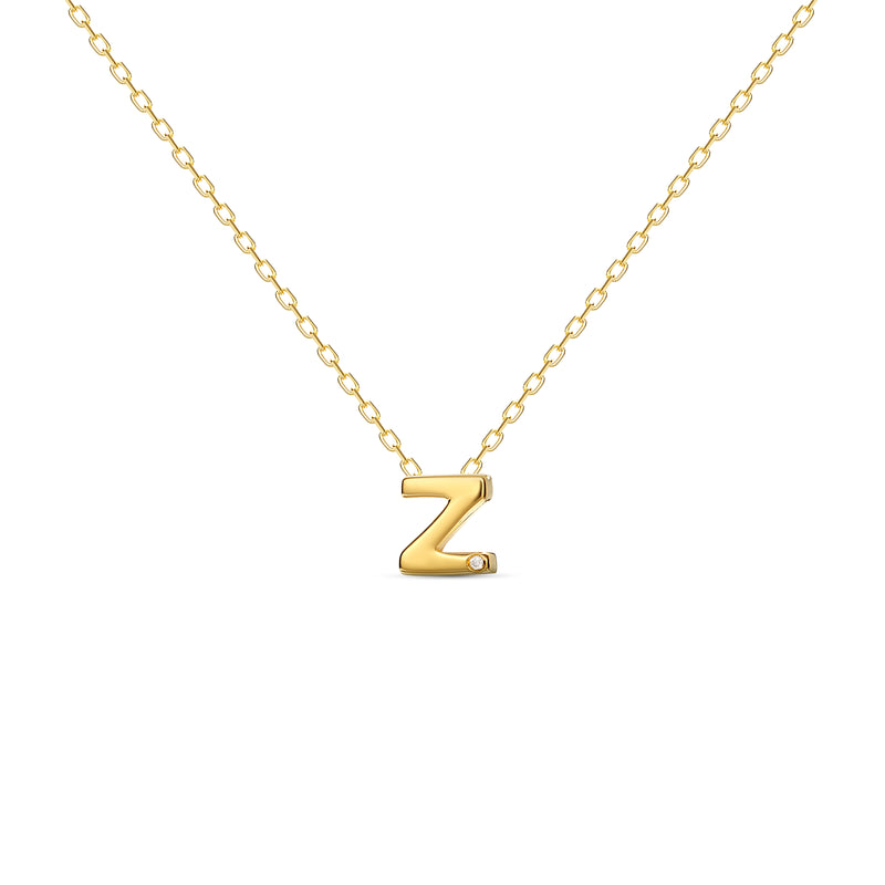 Mosuo Jewellery Diamant Buchstaben Halskette “Z”- Vermeil Günstiger Verkauf