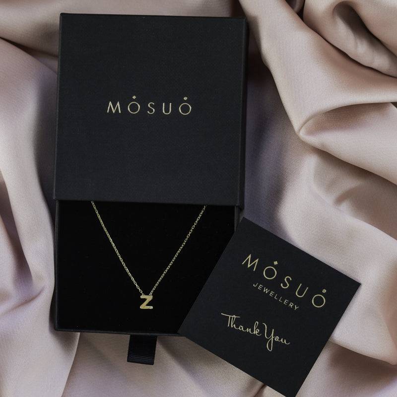 Mosuo Jewellery Diamant Buchstaben Halskette “Z”- Vermeil Günstiger Verkauf