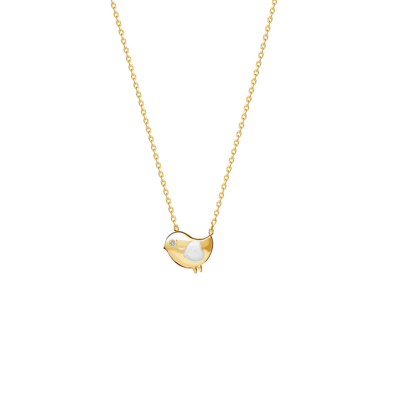 Mosuo Jewellery KIDS Vogel Diamant Halskette