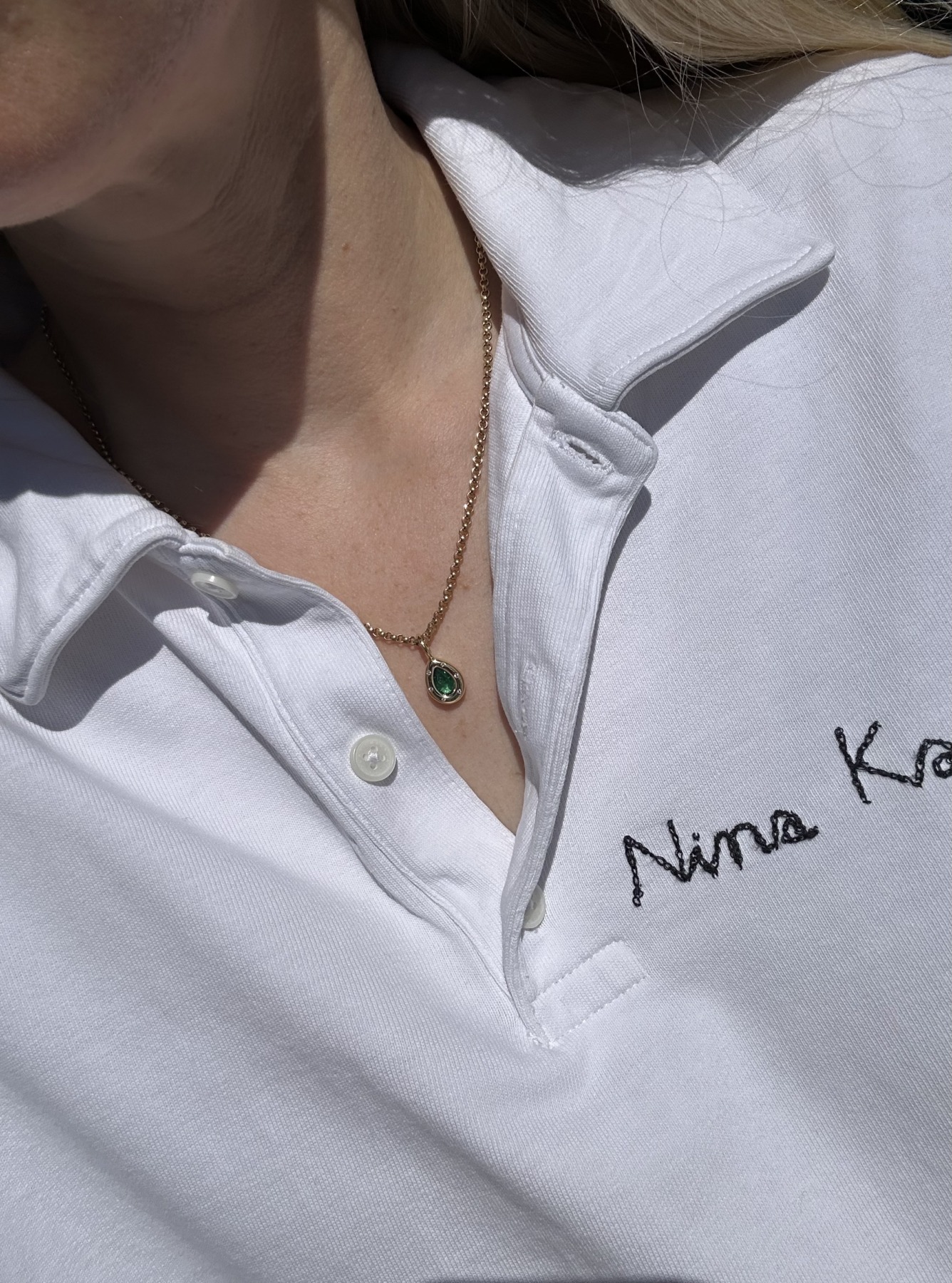 Nina Kastens Subway Pendant Emerald Pear Auslauf