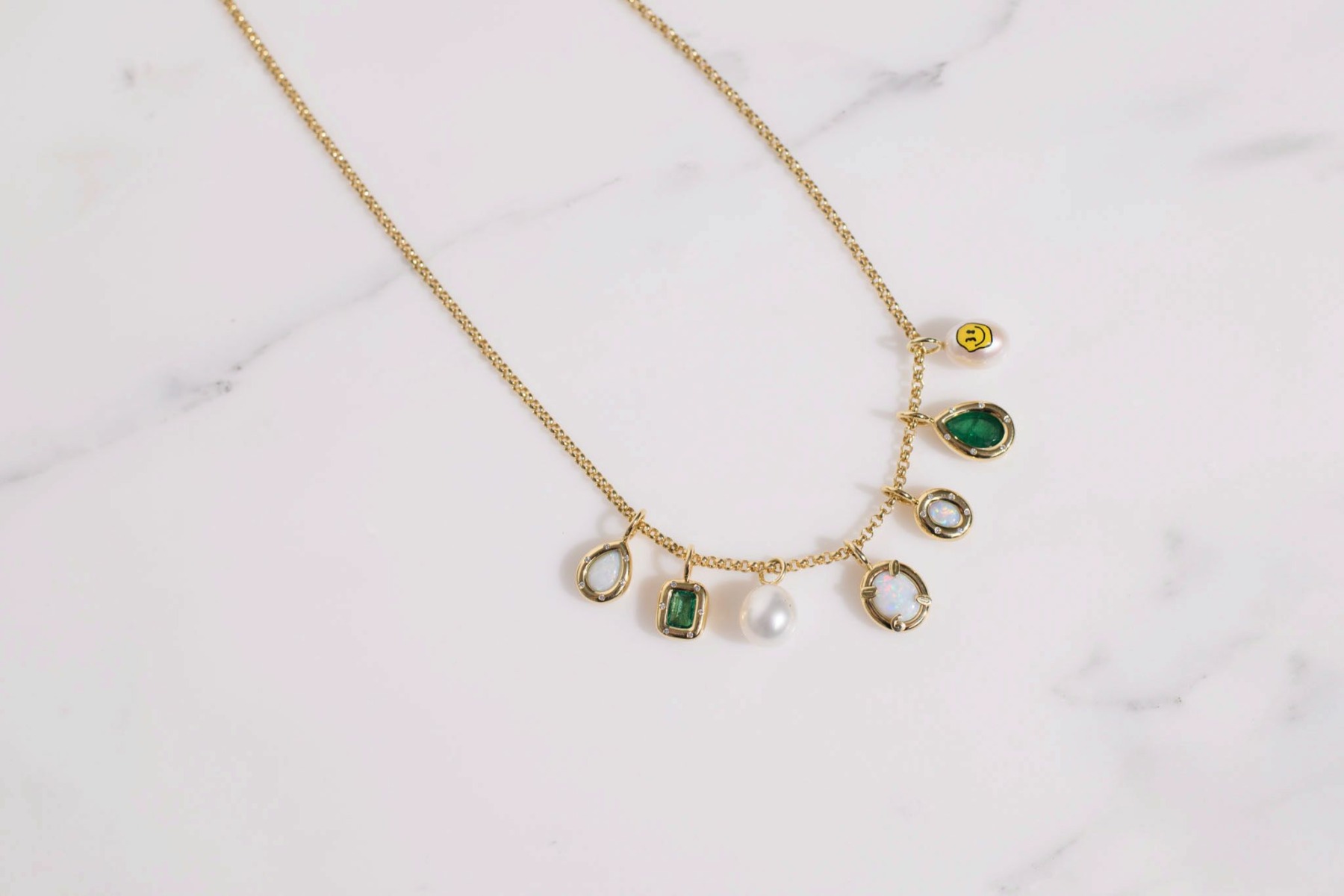 Nina Kastens Subway Pendant Emerald Big Pear Meist gekauft