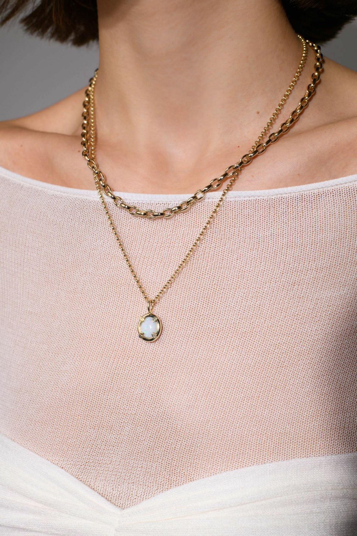 Nina Kastens Oval Chain Necklace Hotsell