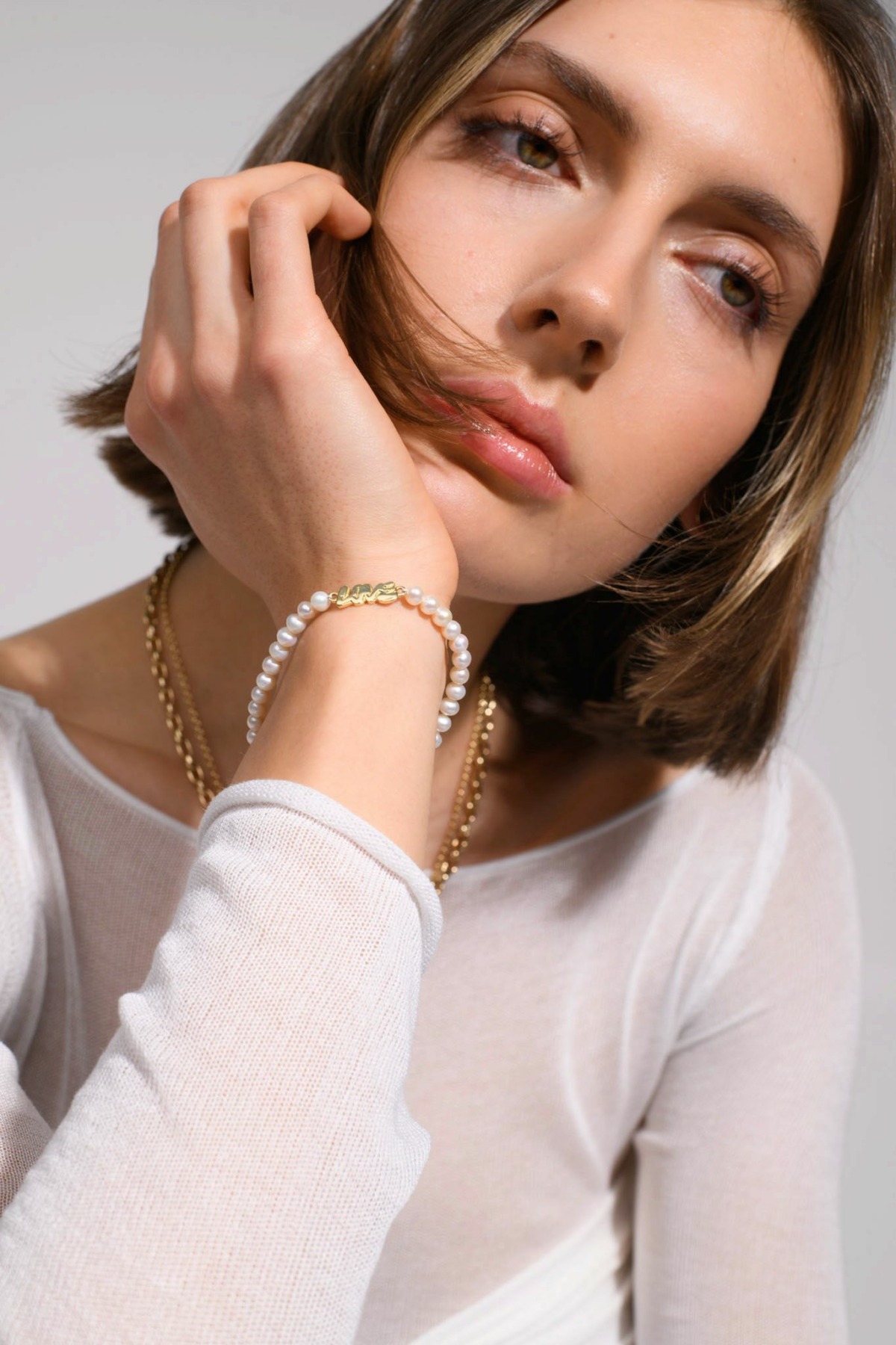 Nina Kastens LOVE Graffiti Pearl Bracelet Outlet
