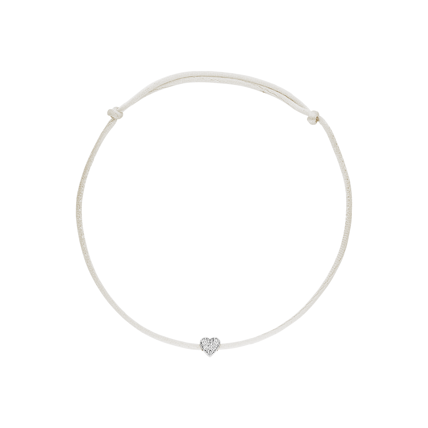 Nina Kastens Diamond Heart Bracelet White WG