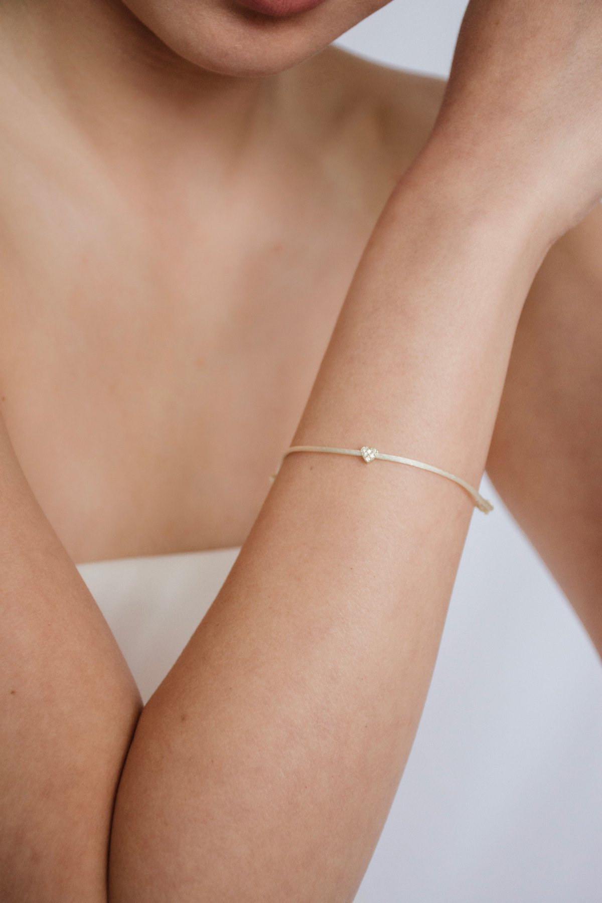 Nina Kastens Diamond Heart Bracelet White WG Schlussverkauf