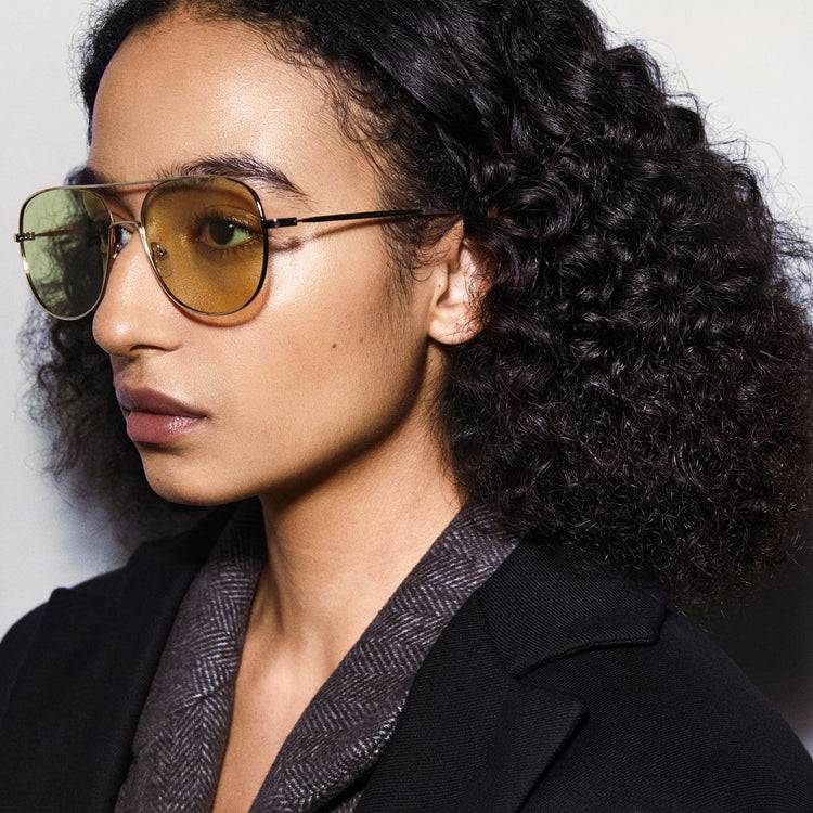 Pilgrim DALLAS Sonnenbrille Gelb/Gold Blitzverkäufe