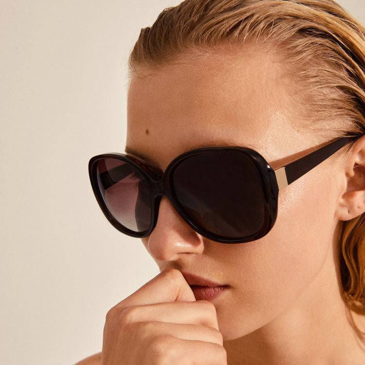 Pilgrim PARKER Oversized-Retro-Sonnenbrille, Braun Auslauf