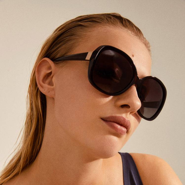 Pilgrim PARKER Oversized-Retro-Sonnenbrille, Braun Auslauf