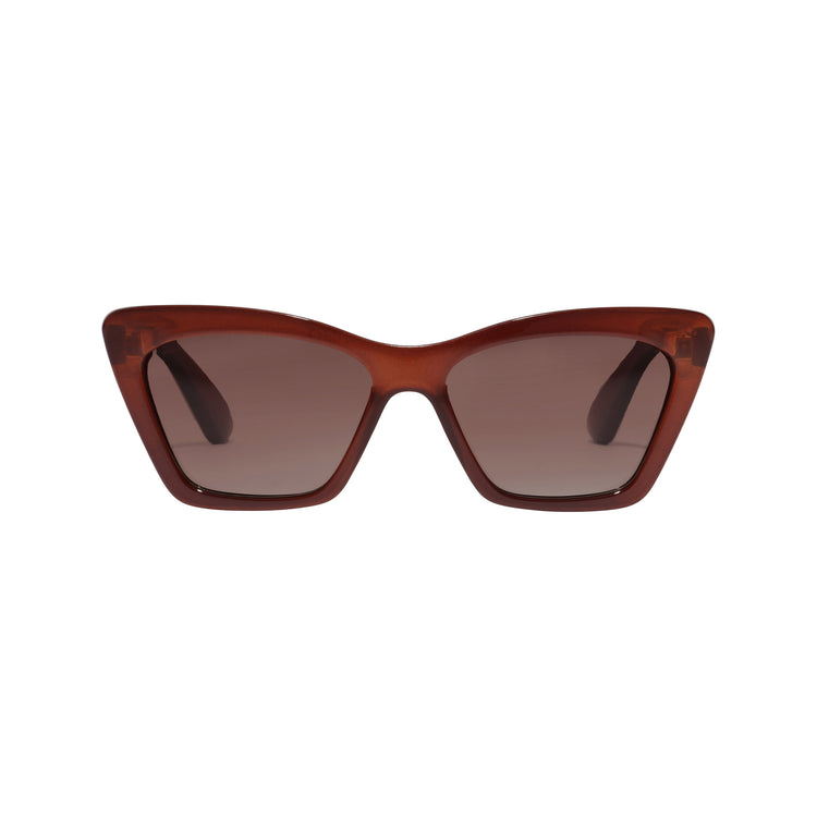 Pilgrim DAKOTA eckige Cat-Eye-Sonnenbrille braun Angebote