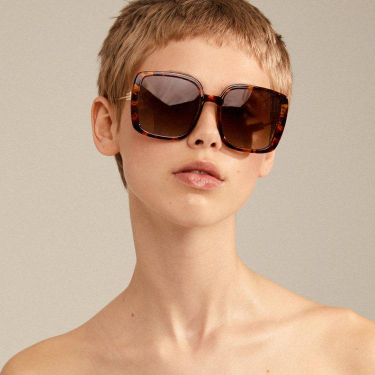Pilgrim ALIET Sonnenbrille Schildpatt-Braun/Gold Schlussverkauf