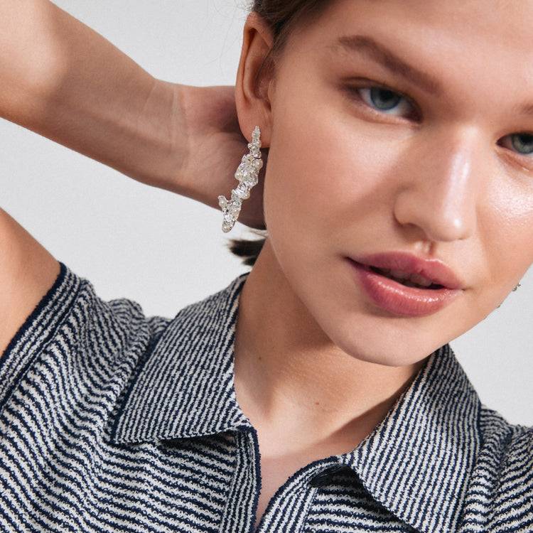 Pilgrim JUDE recycelte Ohrringe versilbert Outlet