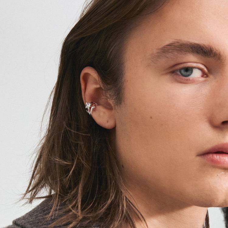 Pilgrim ZENA recycelter Ear Cuff versilbert Verkauf