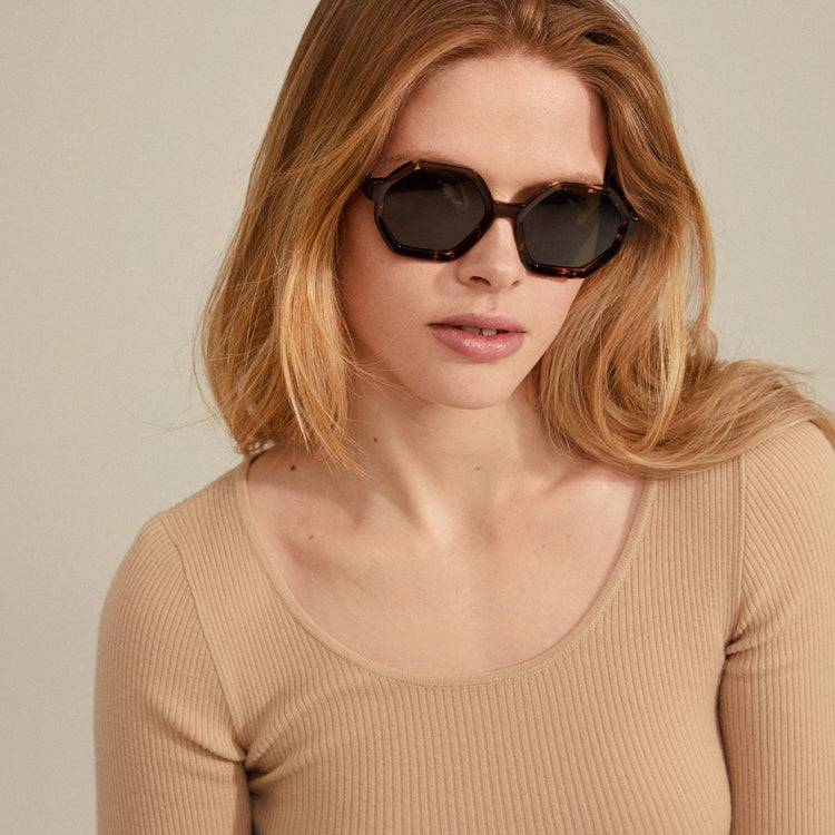 Pilgrim KIMANI Recycelte Sonnenbrille Schildpatt-Braun Schlussverkauf