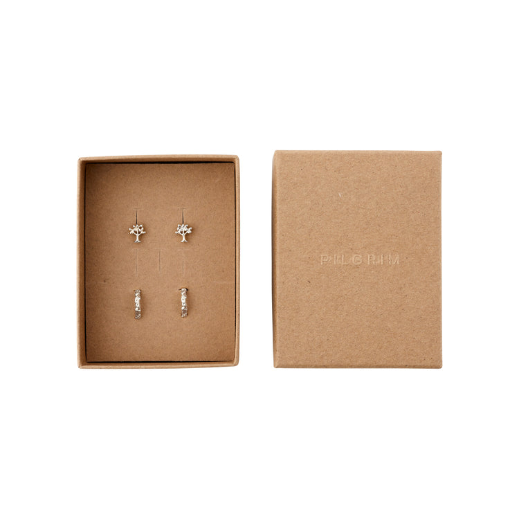 Pilgrim PIPER recyceltes Geschenkset, 2-in-1-Set, versilbert Auslauf