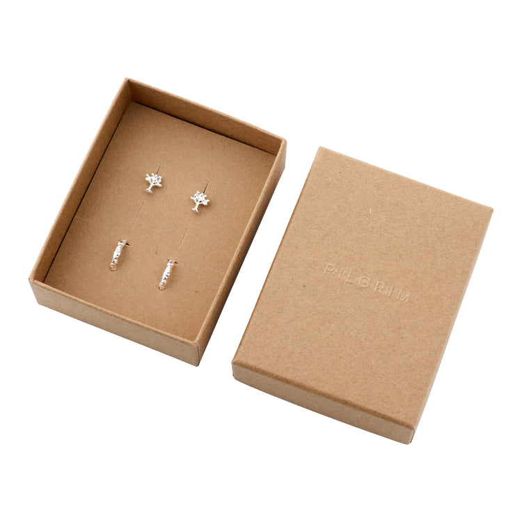 Pilgrim PIPER recyceltes Geschenkset, 2-in-1-Set, versilbert Auslauf