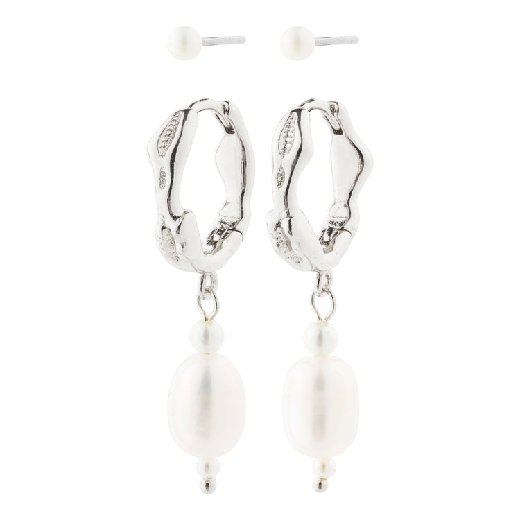 Pilgrim CONSTANCE Ohrringe 2-in-1-Set versilbert Outlet